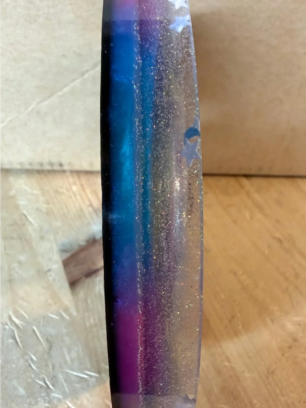 Celestial Galaxy Moon Resin Trinket Jewelry Dish